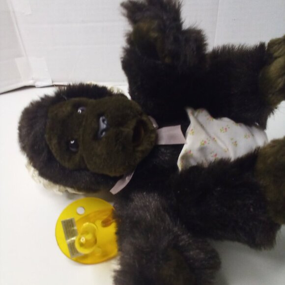 Dakin Gorilla Plush With Pacifier Vintage 1983 Stuffed Animal 8" - Picture 8 of 14